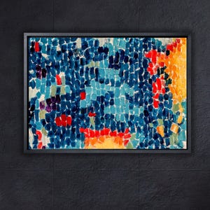 Alma Thomas &quot;Rugiada scintillante sul flusso primaverile&quot; Poster/Stampa artistica da parete su tela, Poster con stampa artistica colorata, Alma Thomas Arts, Arte murale moderna, Alma Thomas