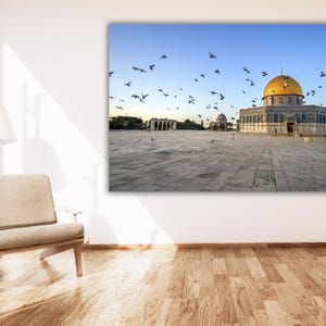 Masjid Al Aqsa Canvas Wall Art,Masjid Al Aqsa Poster Print,Extra Large Canvas Wall Art,Islamic Wall Art Decor,Islamic Wall Art Home Decor