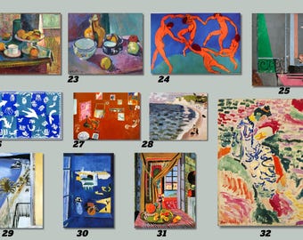 Set of 3 Henri Matisse Poster/Canvas Wall Arts,Custom Set of Henri Matisse Arts,Henri Matisse Print Wall Art,Choose 3 of from Matisse Arts