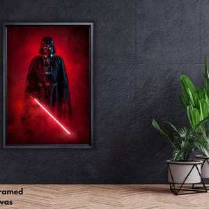 Starwars Darth Vader Poster Canvas Wall Art,Darth Vader Print Art Canvas,Clone Wars,Darth Vader,Darth Vader Fan Gift Darth Vader Poster Art
