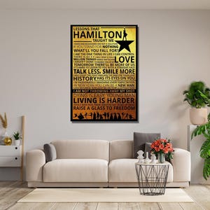Hamilton Musical Theatre Taught Lesson Canvas Wall Art,Hamilton Musical Theatre Art Poster Print,Musical Theatre Print Art Wall Decor