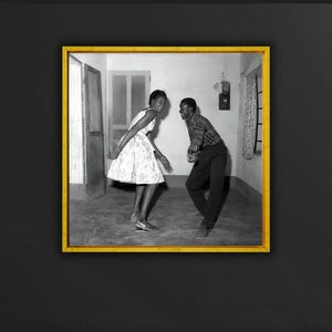Malick Sidibe Poster/Canvas Art Print,Iconic Christmas Eve Poster/Canvas Wall Art,Home Office Decor,Dancing Wall Art Print,Christmas Gift