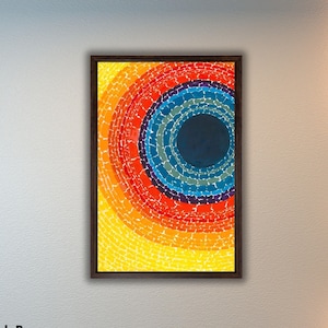 Alma Thomas The Eclipse 1970 Poster/Stampa artistica da parete su tela,Poster con stampa artistica colorata,Alma Thomas Arts,Arte murale moderna,Poster Alma Thomas art