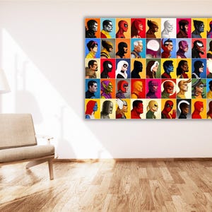 Superhero Poster/Canvas Wall Art,Movies Poster,Avengers Characters Canvas Art,Game Room Decor,Avengers Prints,Kids Room Poster,Gift For Men