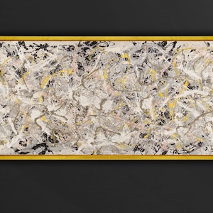 Jackson Pollock Mixed Colored Painting Canvas Wall Art Print,Abstract Artworks,Home Living Room Wall Art Decor,Extra Large Canvas Wall Art