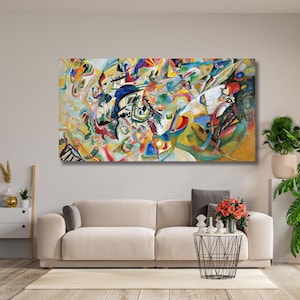Wassily Kandinsky Composition VII Poster Wall Art Print,Kandinsky Reproduction Print,Canvas Wall Art Decor,Office Wall Art,Modern Wall Art
