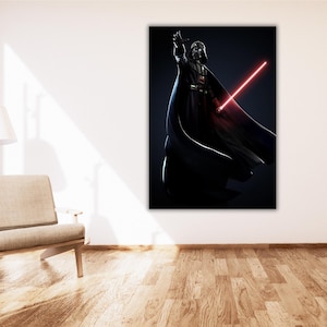 Starwars Darth Vader Black Art Poster Canvas Wall Art,Darth Vader Print Art Canvas,Darth Vader,Darth Vader Fan Gift Darth Vader Poster Art