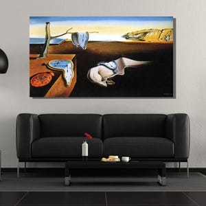 Salvador Dali The Persistence of Memory Painting,Salvador Dali Poster Canvas Wall Art,Reproduction Prints,Trendy Modern  Canvas Wall Decors