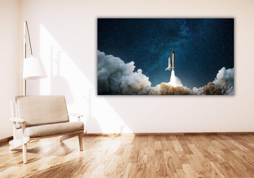 Nasa Space Shuttle Print Art Canvas,rocket Wall Art Decor,christmas ...