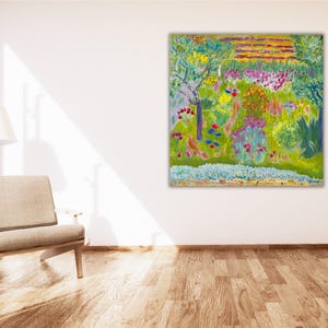 Garden (1935) by Pierre Bonnard Poster Print Art,Famous Painting,Exhibition Poster print art,Pierre Bonnard Print Art Canvas,Famous Wall Art