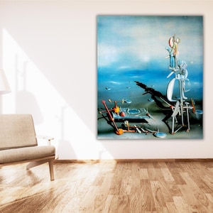 Yves Tanguy Indefinite Divisibility Poster Canvas Wall Art,Surrealism Wall Art Decor,Abstract Art Canvas,Modern Wall Art,Fashion Wall Art
