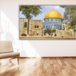Masjid Al Aqsa Canvas Wall Art Print,Masjid Al Aqsa Poster,Extra Large Canvas Wall Art,Islamic Wall Art Decor,Islamic Wall Art Home Decor