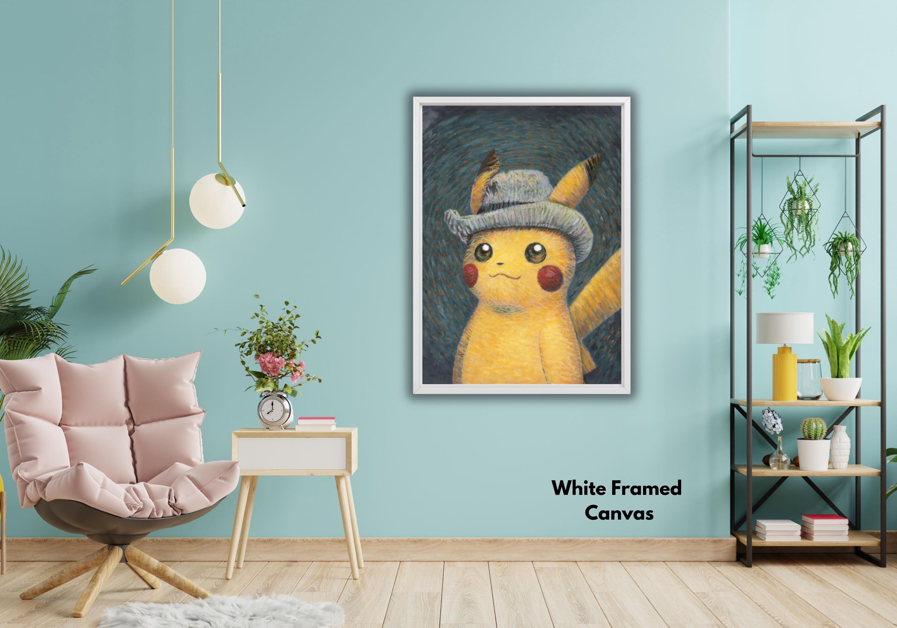 ピカチュウのゴッホ風アートプリント、美的ポスター - Etsy 日本
