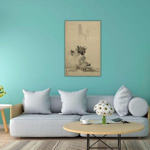 Haboku Sansui by Sesshu Toyo Japanese Art Canvas,Japanese Landscape Wall Art Decor,Japanese Wall Art Decor,Sesshu Toyo Canvas Wall Art Print