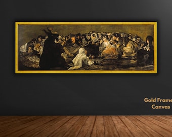 Witches' Sabbath Goya Painting, He-Goat Canvas Wall Art