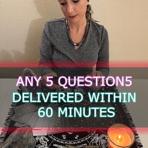 Tarot Reading, Any 5 Questions Detailed Fortune Teller Telling Future Predictions Love, Career, Money, Life Future Insights