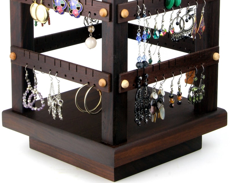 FourSided Spinning Jewelry Display Earring Holder with Etsy