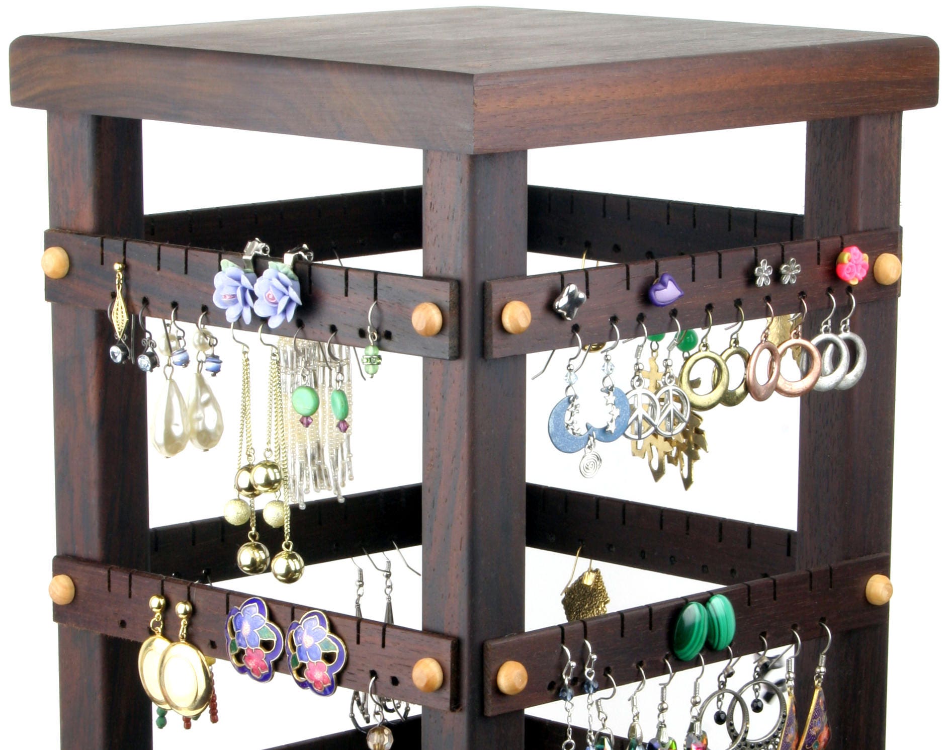 Présentoir à Bijoux 3 étages Rotatif Et Réglable En Hauteur - Pour Boutique, Exposition Ou Vitrine
