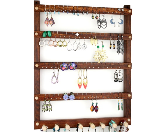 Jewelry Holder Organizer, Floor Organizer with Earring Necklace Holder,  Rotating Stand Display Storage, Large Hanging Tree for Jewlery Bracelet Ring