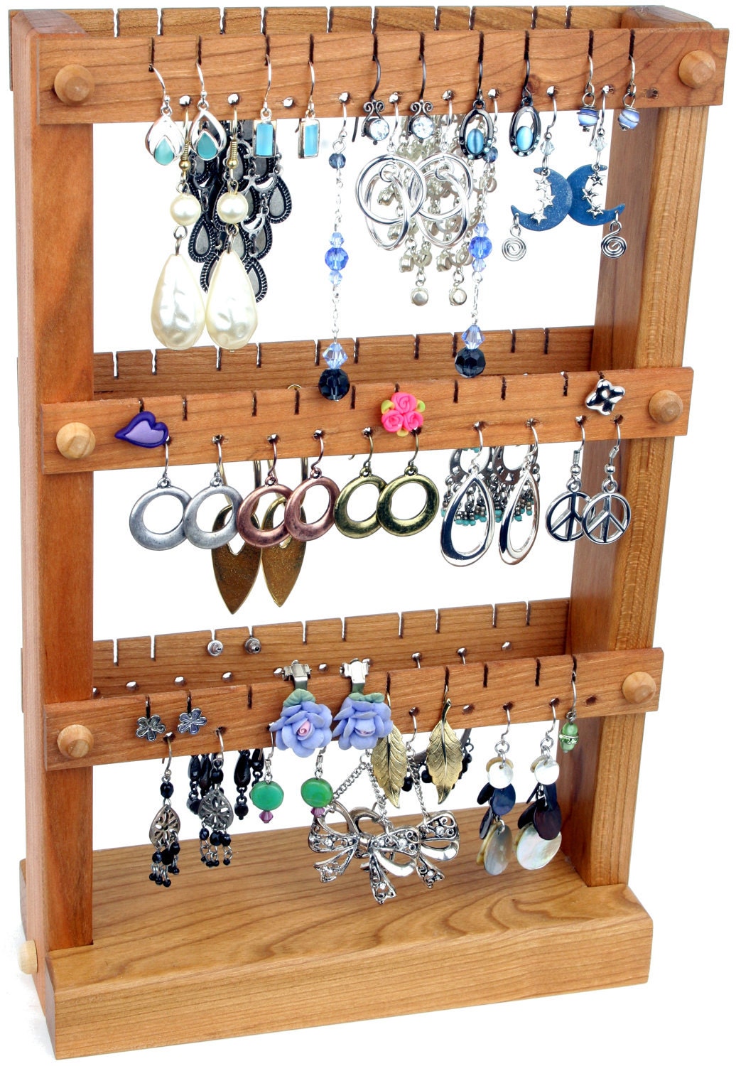 Cherry Wooden Jewelry Organizer Jewelry Display Stand Etsy