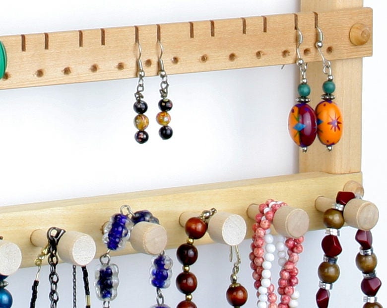 MAGICLULU 4pièces Support Mural Pour Boucles Oreilles Organisateur De Bijoux Plastique Pour Colliers Et Accessoires Design Moderne Rangement Pratique Et Élégant