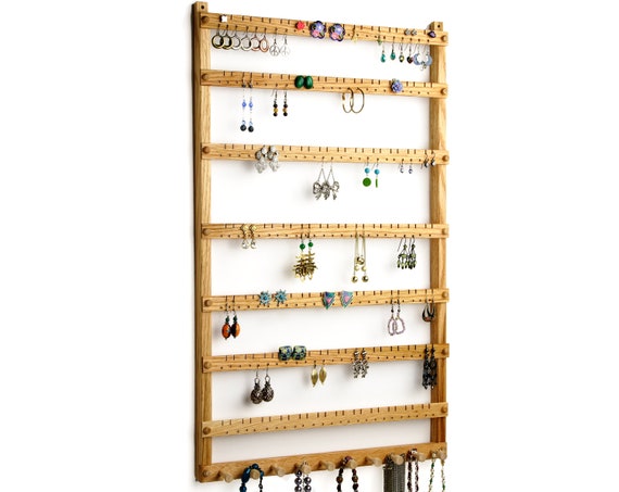 Soporte de exhibición para joyas, organizador de joyas, collar, soporte  giratorio para aretes, organizador de collares, soporte para joyas, soporte