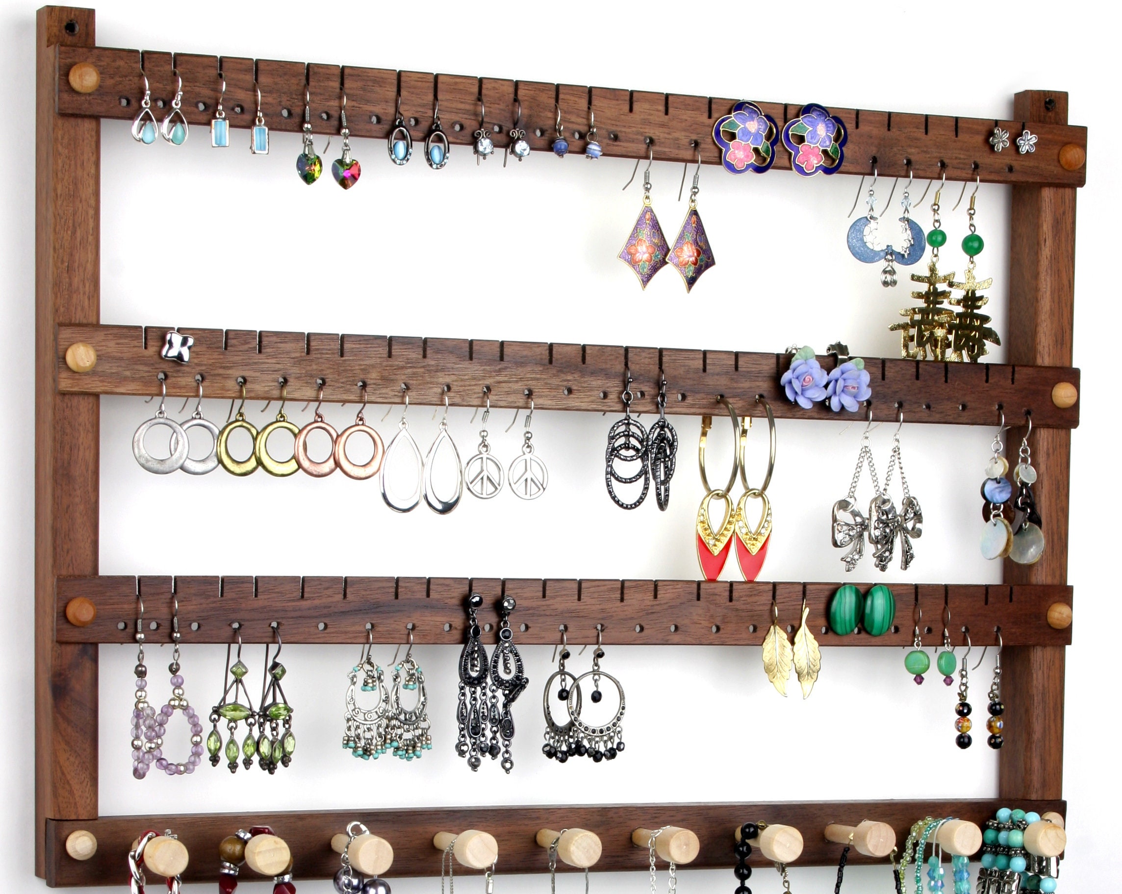 Pandahall Elite Earring Holder Organizer, 70 Holes Jewelry Display