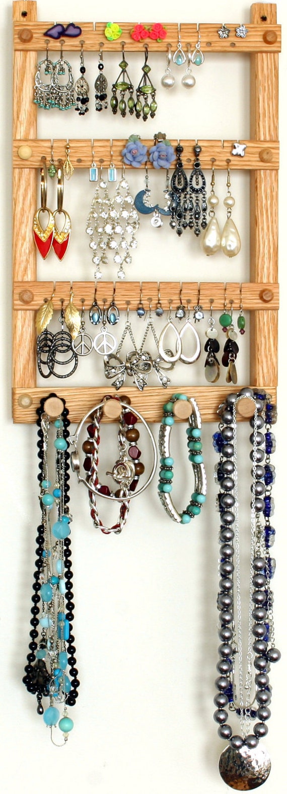 Hanging Earring Holder & Jewelry Organizer - Jacobean – Earring Holder  Gallery