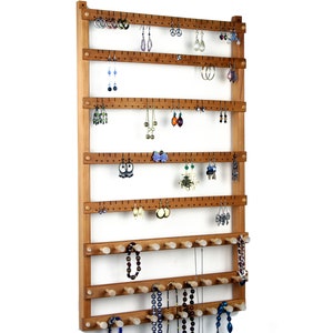 Extra Large Cherry Wall Earring Holder Hanging Earring Display Necklace Holder 29 pegs Jewelry Display image 2
