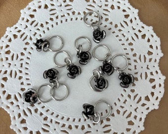 Rose knitting stitch markers