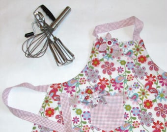 Paisley Birds, Butterflies and Flowers Children's Apron Size 5-6
