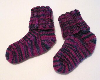 Hand knit Socks for baby Size 0-3 months