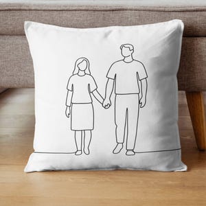 Süßes Paar Minimalistische Linie Kunst, minimalistische Zeichnungen, schöne Linie Kunst, Hochzeitsgeschenk, süßes Paar Porträt druckbar, Hochzeitsgeschenk