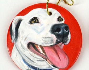 Personalized Hand Painted Dog Ornament