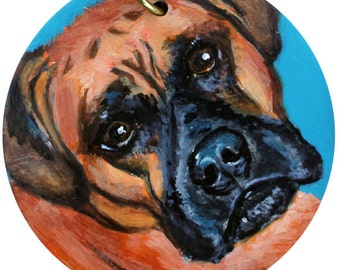 Personalized Hand Painted Boxer Dog Ornament