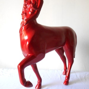 female centaur cast fiberglass red anodized finish fantasy sculpture limited edition collectible contemporary fine art