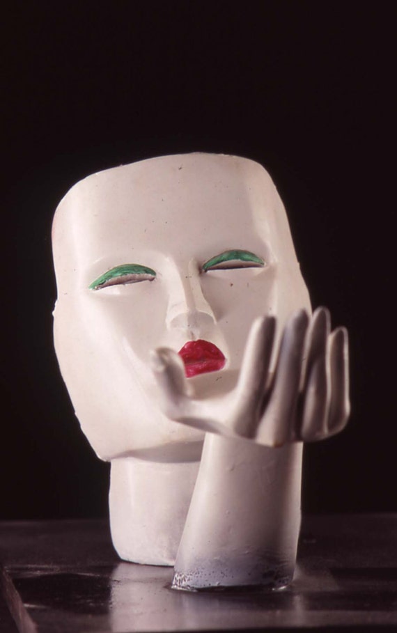 Empty Promises and Hand Sculpture Female Mask - Etsy