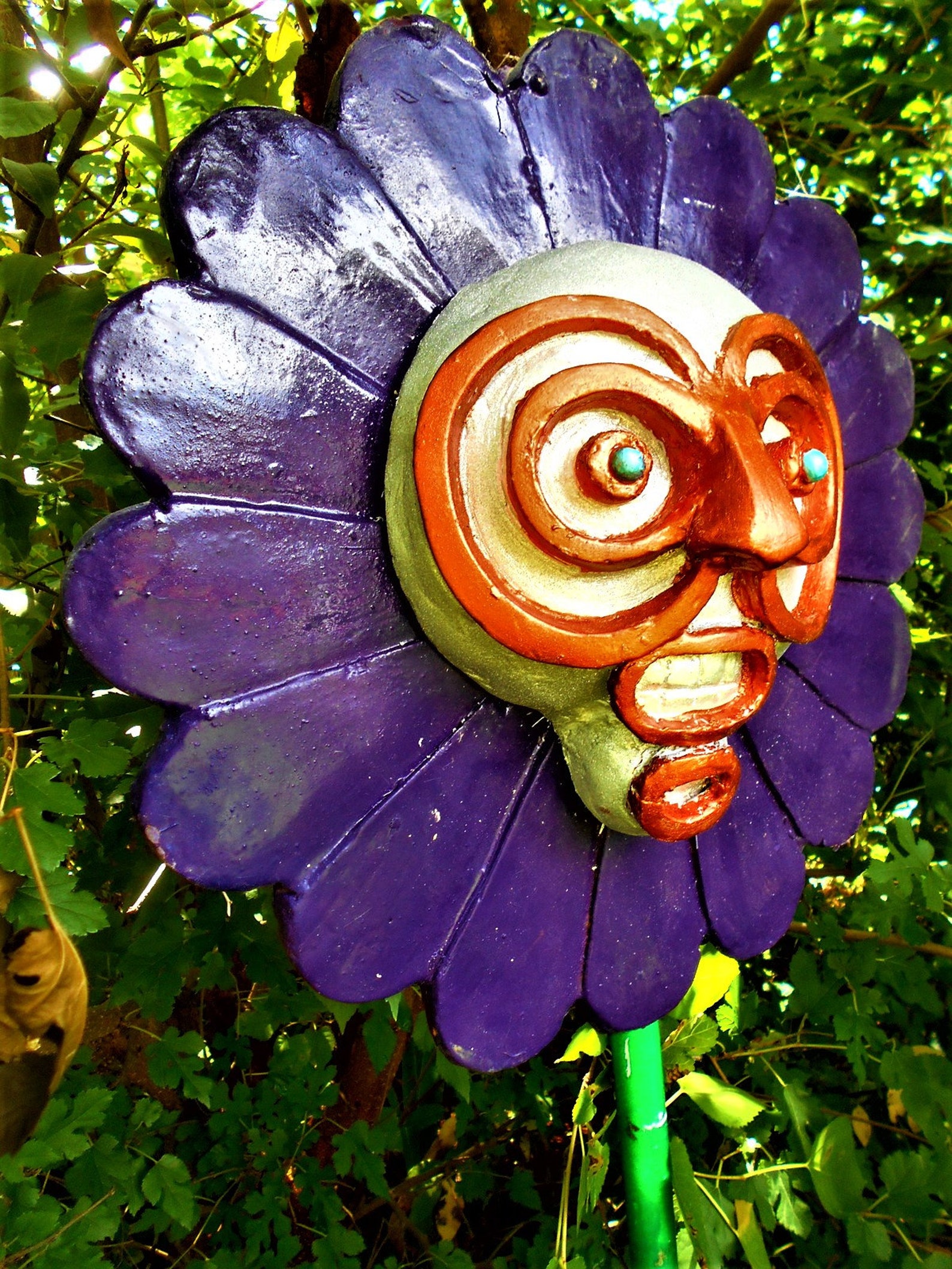 Outdoor Garden Art Contemporary Design Unique Flower Sculpture Etsy