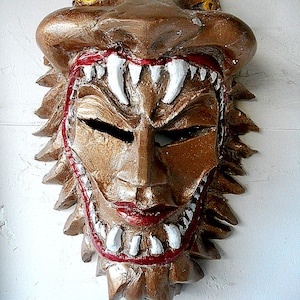 hell cat mask limited edition collectible fine art cast fiberglass 3d wall hanging sculpture