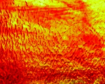 Red, Amber Streaky Granite Wissmach Stained Glass Sheet - 8" X 12" (.67sf) By Stallings Stained Glass
