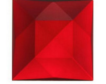 Glass Jewels - 18mm Square - Red By Stallings Stained Glass