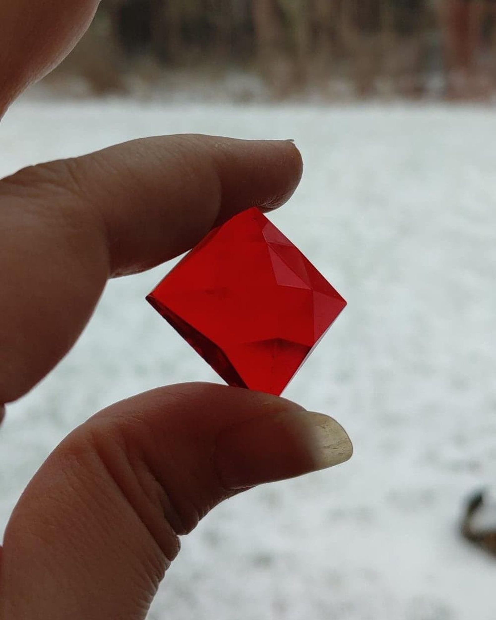 Glass Jewels 25mm Square Red By Stallings Stained Glass Etsy