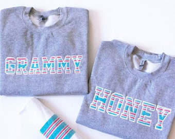 Embroidered MAMA Sweatshirt: Keepsake Hospital Blanket Gift