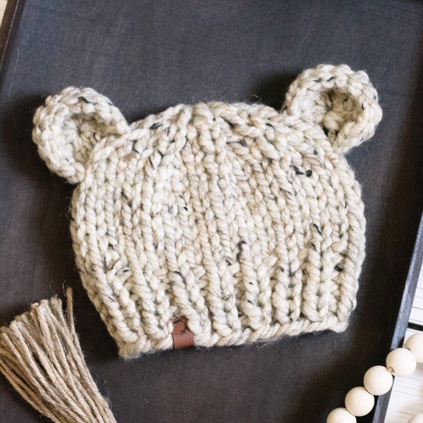 Knit Bear Hat Etsy