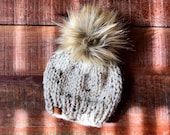 Knit Baby Hat Newborn Hat with Pom Poms Chunky Knit Baby Beanie Newborn Knit Hat Baby Girl Hat Gender Reveal Baby Shower Gift MADE TO ORDER