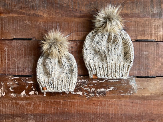 matching winter hats for mom and baby