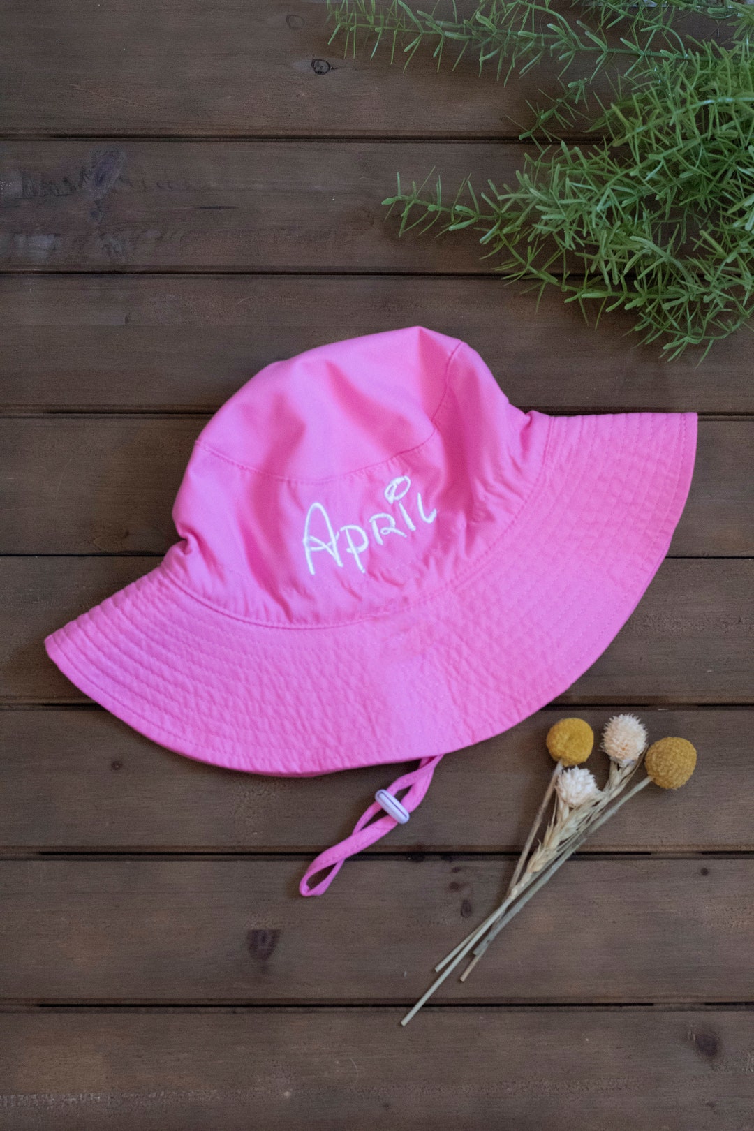 Personalized Baby Sun Hat, Baby Bucket Hat Custom Embroidered With Name