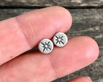 Tiny Lucky Star Studs, Silver Stud Earrings, Celestial Jewelry, Star Earrings