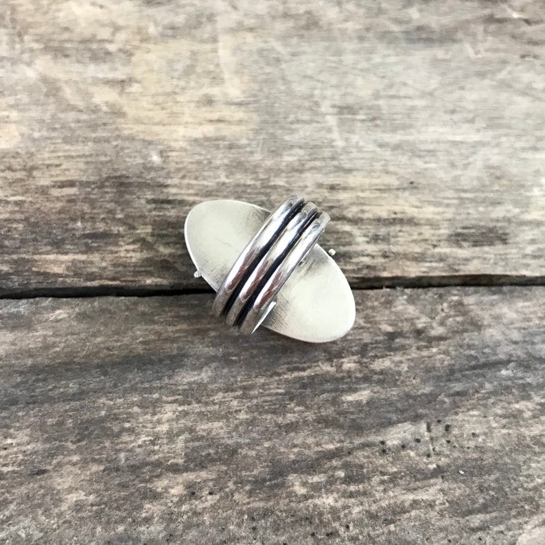 Sterling Silver Ring Size 7.5 Turquoise Ring Gemstone Ring Claw Set Turquoise Statement Ring