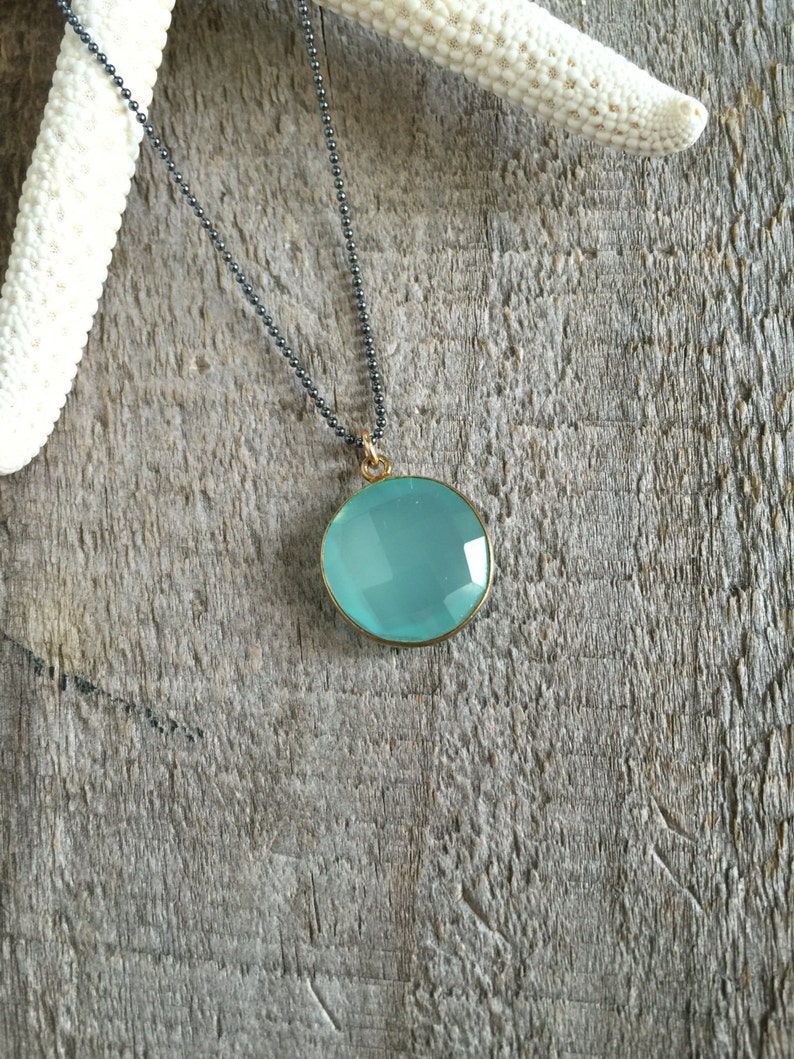 Limited Edition Sea Haze Necklace Sea Green Chalcedony | Etsy